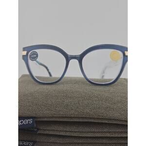 Peepers Marquee 2.00 With Blue Light Filtering Navy Marine Quartz 2.00 NEW...